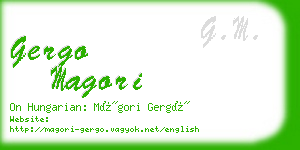 gergo magori business card